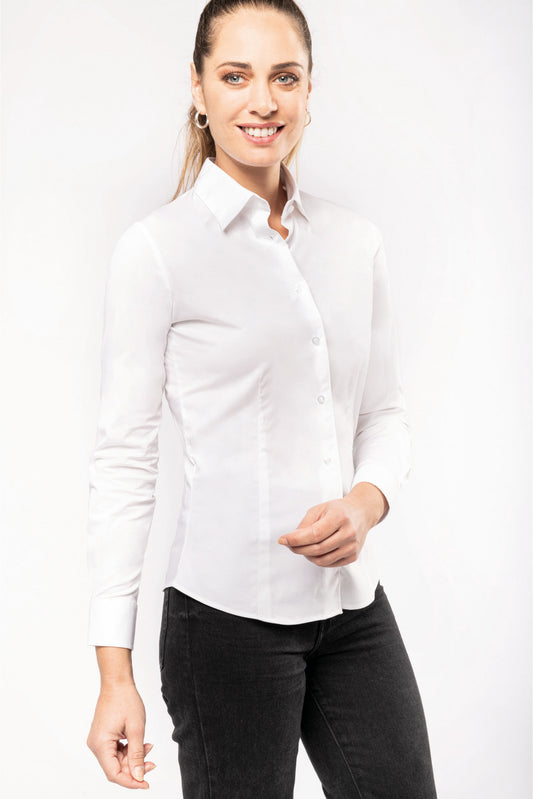 K530 - Chemise coton / élasthanne manches longues femme KARIBAN